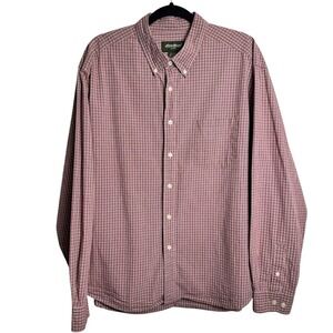 Eddie Bauer Mens Plaid Classic Academia Shirt XL 100%‎ Cotton Grandpacore